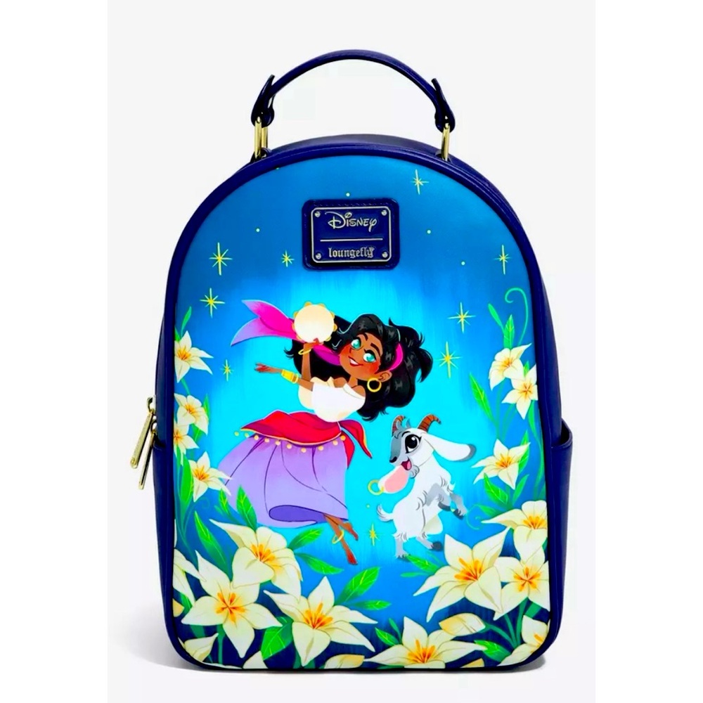 Disney The Hunchback of Notre Dame Esmeralda & Djali Floral Mini Backpack